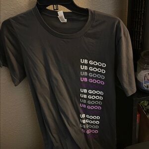 UB GOOD swag T Gray and Purple T-Shirt